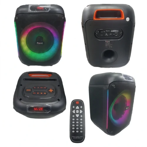 اشترِ صب ووفر Point PT-1500 بمصر. صوت 20W RMS، ووفر 8 بوصة، بطارية 3600mAh، إضاءة RGB، مدخل مايك وريموت بأفضل سعر من KCS Store.