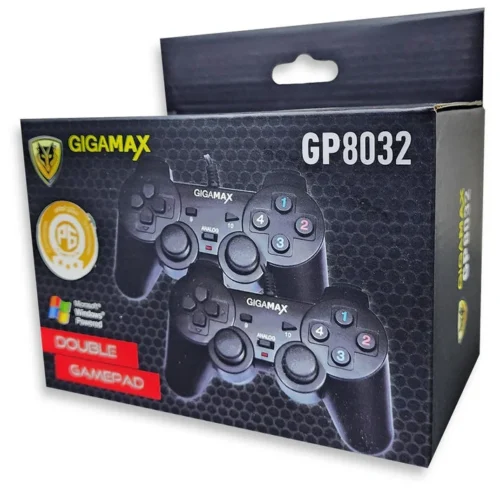 GigaMax GP-8032 Double Vibration Gamepad دراع العاب