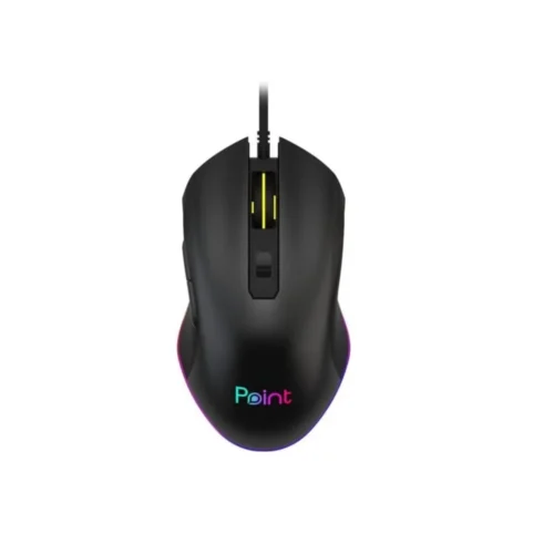 Point PT-212 USB Wired RGB Ergonomic Gaming Mouse Black ماوس جيمينج بوينت