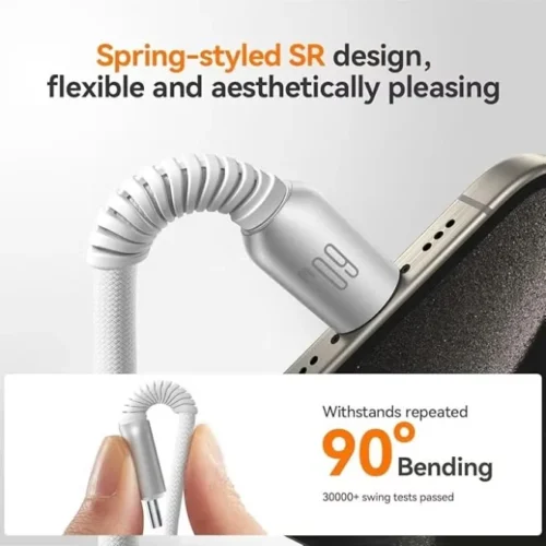 Joyroom S-A51 60W Fast Charging Type-C to Type-C Data Cable, 1.2m, Advanced Series كابل شحن سريع ٦٠ واط تايب سي