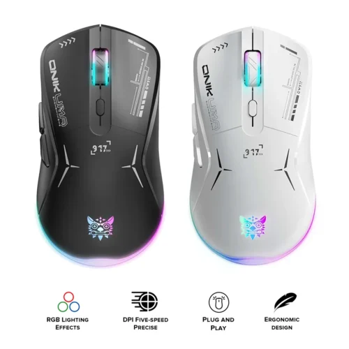 Onikuma CW917 Wireless Gaming Mouse 4800 DPI White ماوس جيمنج