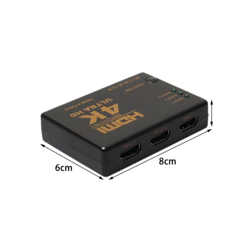 HDMI Switch 4K 3x1 HDMI Switcher 3 Input 1 Output Port HDMI Hub