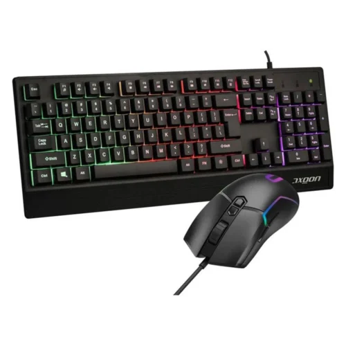 اشتري كومبو جيمنج AXGON Jxoon ARGK2104 ARGM2101 كيبورد وماوس RGB بدقة 12000 DPI وخاصية Anti-Ghosting. أفضل سعر ماوس وكيبورد جيمينج في مصر.