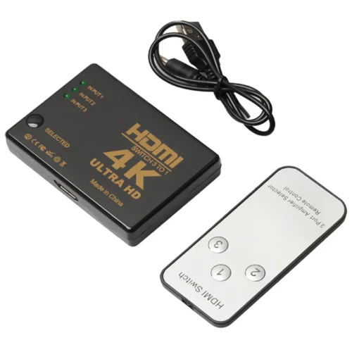 HDMI Switch 4K 3x1 HDMI Switcher 3 Input 1 Output Port HDMI Hub