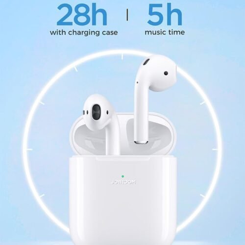 Joyroom JR-T03S Plus TWS Wireless Earbuds Bluetooth 5.2 In-Ear with Charging Case - White ايربودز جويروم