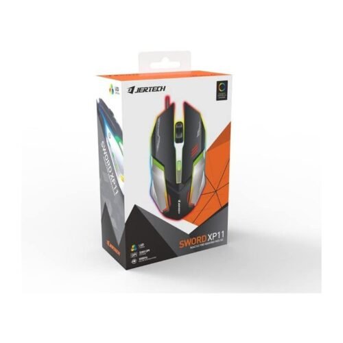 JERTECH XP11 SWORD MACRO PRO USB Wired Gaming Mouse 3200PDI ماوس جيمينج ٣٢٠٠ DPI