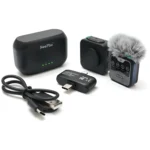 NeePho NP-60 Dual Wireless Collar Clip Microphone with Charging Case AI Noise Cancellation Plug & Play Apple & Type C مايك وايرلس لصناع المحتوى