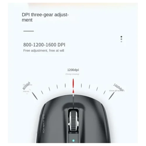 Forev FV-985 Rechargeable Dual Mode Blutooth 2.4G Wireless Mouse 10m Silent Clik 4 Buttons 1600 DPI Beige ماوس وايرلس