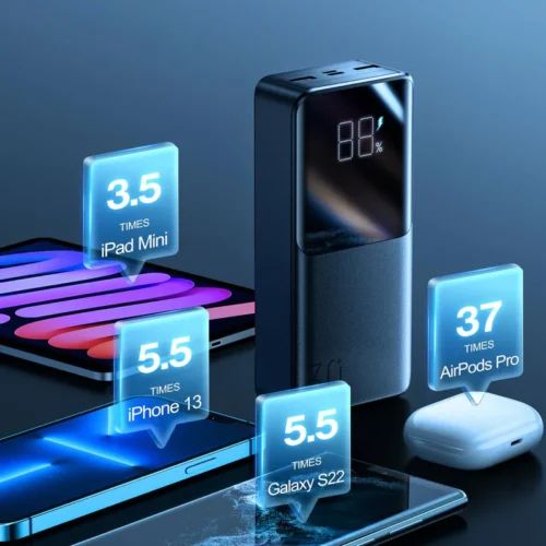 JOYROOM JR-QP193 30000mah 22.5W fast charging powerbank with LCD display باوربنك جويروم ٣٠٠٠٠ مللي أمبير