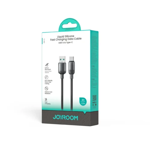 JOYROOM S-A62 Type-C 3A Fast Charging Data USB-A to USB-C Cable 1.2m كابل شحن موبايل تايب سي