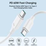Joyroom JR-S-CC060A9 60WFast Charging Cable Type-C to Type-C PD 3.0 1m كابل شحن تايب سي ٦٠ واط