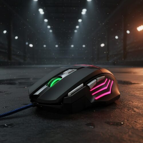 Jedel GM611 USB Wired Gaming Mouse 7 Buttons 3200 Adjustable DPI RGB Gaming Braided Cord 1.5M ماوس جيمينج ٣٢٠٠ dpi