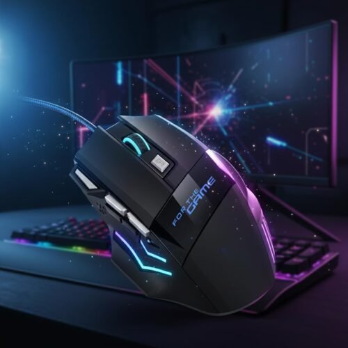 Jedel GM611 USB Wired Gaming Mouse 7 Buttons 3200 Adjustable DPI RGB Gaming Braided Cord 1.5M ماوس جيمينج ٣٢٠٠ dpi