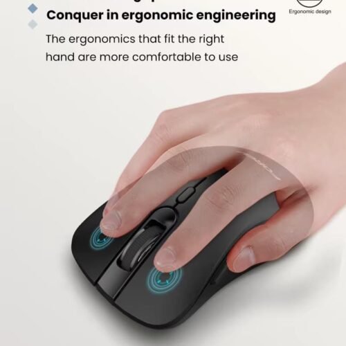 Forev FV-G200 Rechargeable Dual Mode Bluetooth 2.4G Wireless Mouse 6 Buttons Saving On/Off Button 3200 DPI ماوس وايرلس قابل للشحن