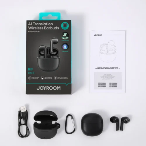 Joyroom JR-FB1 True Wireless Earbuds (AI Version) -  Black آيربود جوي روم تعمل بالAI