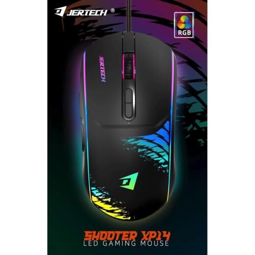 Jertech SHOOTER XP14 RGB Gaming Mouse, Optical Sensor 3600 DPI, 125 Hz Polling Rate, Braided Cable  ماوس جيمينج ٣٦٠٠ DPI