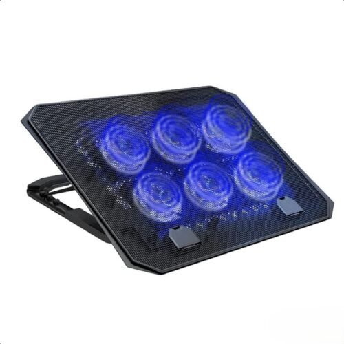Gigamax Gm99 Laptop Cooler Pad With Super Silent 6 Mini Fans قاعدة تبريد لاب توب