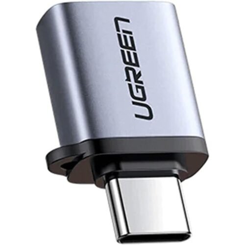 UGREEN 45128 USB-A To Type-C 3.0 Converter Adapter With Lanyard - Space Gray تحويلة يوجرين تايب سي OTG