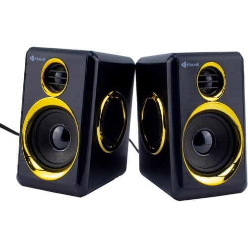 Speaker Kisonli T-005, 2x3W, USB, Black سماعة كيسونلي مكتبية