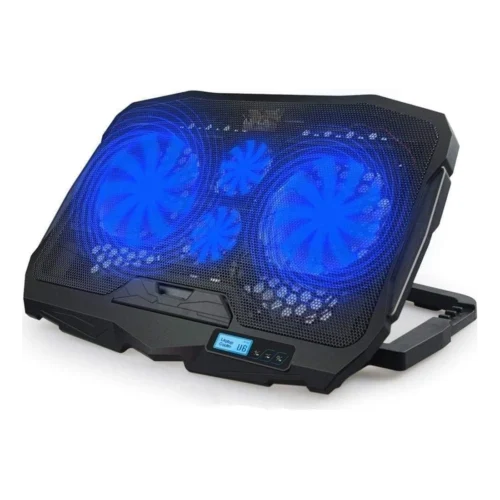 اشتري قاعدة تبريد لابتوب Gigamax S18 PLUS بـ 4 مراوح صامتة وإضاءة LED زرقاء. احمِ جهازك من السخونة أثناء الألعاب والجرافيك بأفضل سعر في مصر.