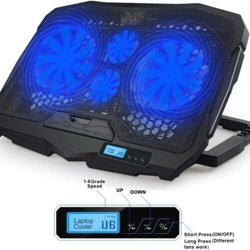 LapTop Cooling Pad 4 Silent Fans Gigamax S18 PLUS قاعدة تبريد لاب توب