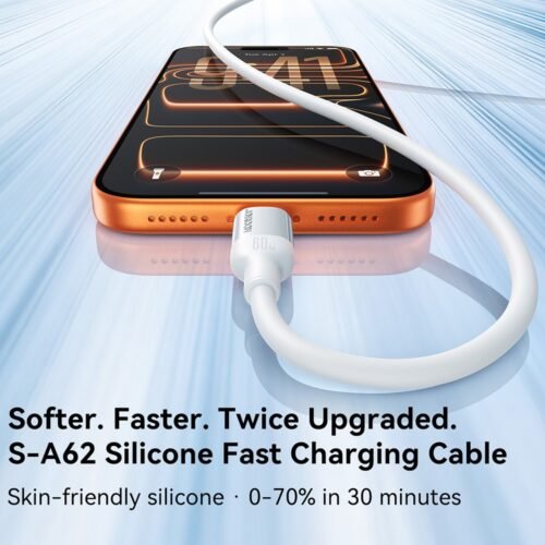 JOYROOM S-A62 Cable Type C to Type C 60W 1.2m كابل شحن جويروم ٦٠ واط تايب سي