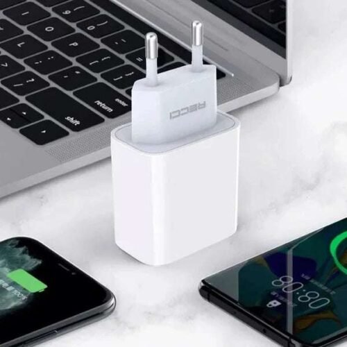 Recci RCK-16ECL Pd 20W Fast Charger Kit USB-C - Cable C to Lightning شاحن ٢٠ واط و كابل آيفون لايتنينج