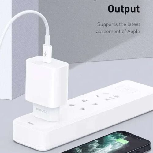 Recci RCK-16ECL Pd 20W Fast Charger Kit USB-C - Cable C to Lightning شاحن ٢٠ واط و كابل آيفون لايتنينج