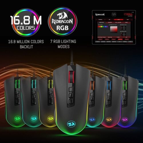 Redragon M711 Cobra RGB Optical Gaming Mouse ماوس جيمينج