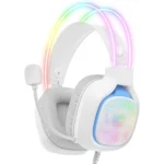 ONIKUMA X22 Noise Cancellation Microphone Multi-Platform RGB Wired Gaming Headset White هيدفون جيمنج مع مايك عازل للضوضاء