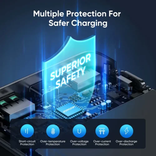JOYROOM JR-QP193 30000mah 22.5W fast charging powerbank with LCD display باوربنك جويروم ٣٠٠٠٠ مللي أمبير