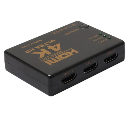 HDMI Switch 4K 3x1 HDMI Switcher 3 Input 1 Output Port HDMI Hub