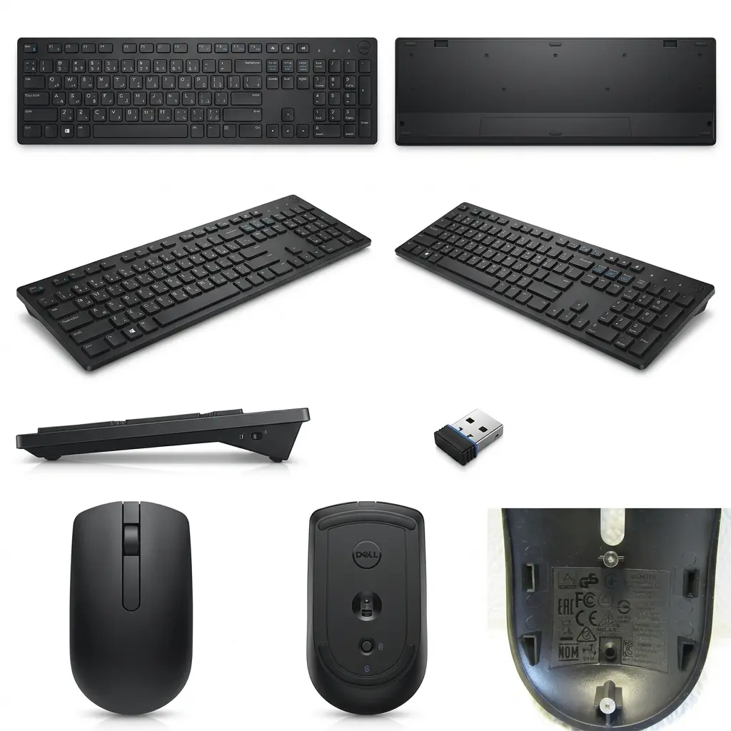 *ORIGINAL USED* Dell WK636P Wireless Keyboard and Mouse Combo كيبورد و ماوس ديل إستيراد الخارج ممتازه للإستعمال المكتبي اليومي 2 اشتري طقم كيبورد وماوس لاسلكي ديل Dell WK636P استيراد فرز أول في مصر. تصميم مريح ومثالي للاستخدام المكتبي، دونجل Unifying يدعم حتى 6 أجهزة، ومتانة جبارة!