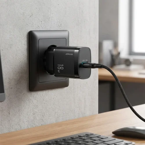 Charger JOYROOM JR-TF4 USB-A 18W + Cable Micro A9 2.4A 1 Meter شاحن موبايل ١٨ واط و كابل يو اس بي I