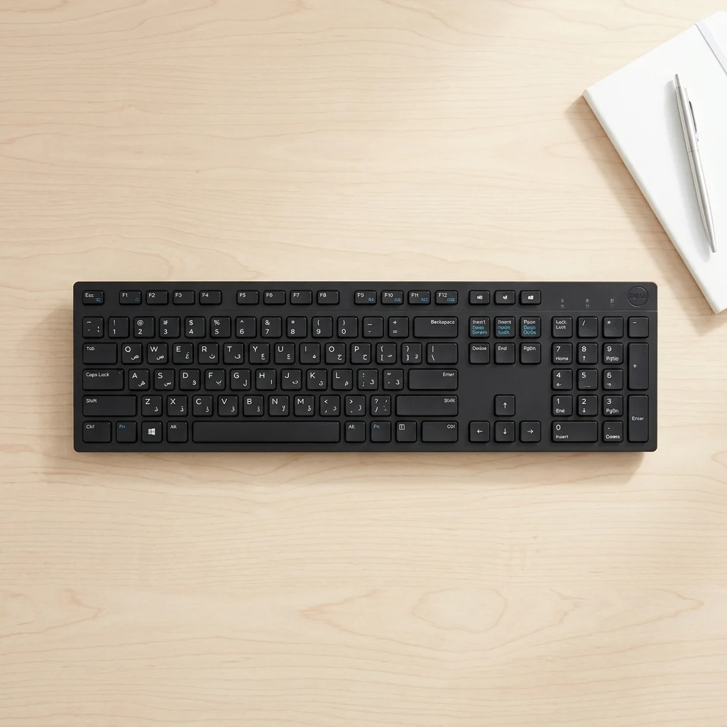 *ORIGINAL USED* Dell WK636P Wireless Keyboard and Mouse Combo كيبورد و ماوس ديل إستيراد الخارج ممتازه للإستعمال المكتبي اليومي 5 اشتري طقم كيبورد وماوس لاسلكي ديل Dell WK636P استيراد فرز أول في مصر. تصميم مريح ومثالي للاستخدام المكتبي، دونجل Unifying يدعم حتى 6 أجهزة، ومتانة جبارة!