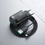 Charger JOYROOM JR-TF4 USB-A 18W + Cable Micro A9 2.4A 1 Meter شاحن موبايل ١٨ واط و كابل يو اس بي I