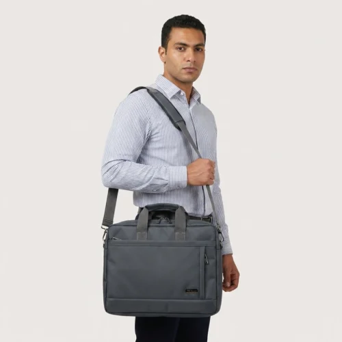 V-Case 3001 Soft Laptop Bag 15.6 Waterproof Lightweight & Multi-Pocket Everyday Protection Black/Blue/Grey شنطة يد لابتوب 15.6