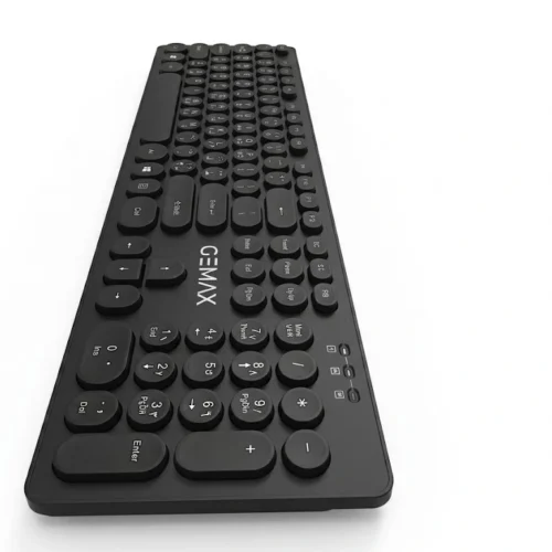 GEMAX GM-500 Keyboard Wireless Round Shaped Keys كيبورد كمبيوتر بمفاتيح دائرية