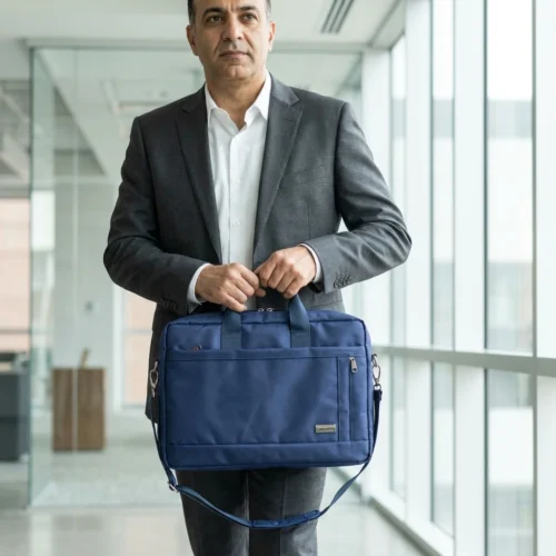 V-Case 3001 Soft Laptop Bag 15.6 Waterproof Lightweight & Multi-Pocket Everyday Protection Black/Blue/Grey شنطة يد لابتوب 15.6