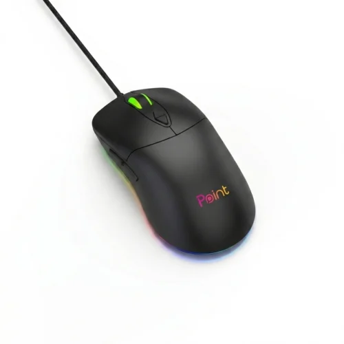 Point PT-210 USB Wired RGB Gaming Mouse 3600Dpi  LED Lighting - Black ماوس جيمينج بوينت