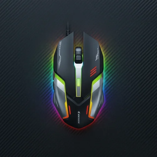 JERTECH XP11 SWORD MACRO PRO USB Wired Gaming Mouse 3200PDI ماوس جيمينج ٣٢٠٠ DPI