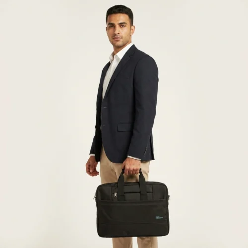 V-CASE R500 15.6″ Laptop Bag, Waterproof Lightweight & Multi-Pocket Everyday Protection Black/grey شنطة يد لابتوب 15,6