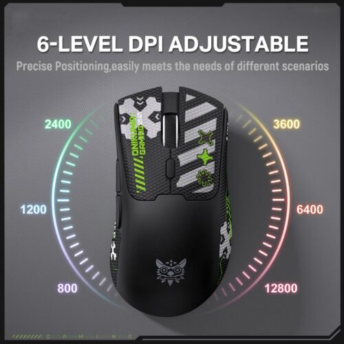 Onikuma DM01 Tri Mode 12800DPI Wireless Gaming Mouse ماوس جيمنج ١٢٨٠٠ DPI
