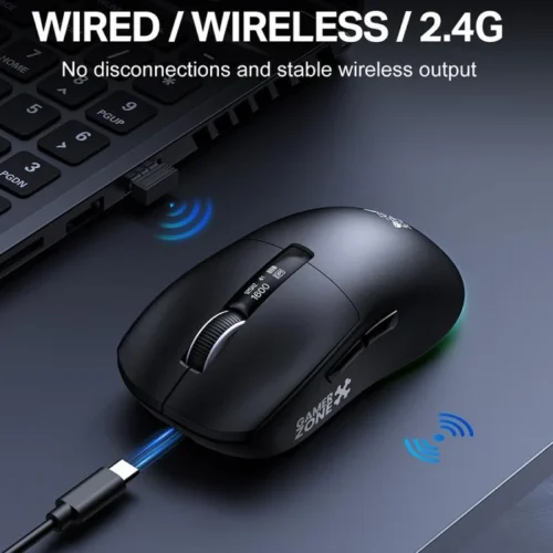 ONIKUMA DM07 Tri-Mode RGB Gaming Mouse - Black ماوس جيمنج