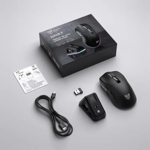 ONIKUMA DM07 Tri-Mode RGB Gaming Mouse - Black ماوس جيمنج