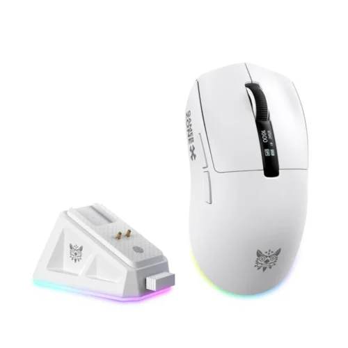 اشترِ ماوس جيمنج ONIKUMA DM07 اللاسلكي بمستشعر PAW3311 ودقة 24000 DPI وقاعدة شحن RGB بأفضل سعر في مصر. ارتقِ بمستواك في الألعاب الآن!