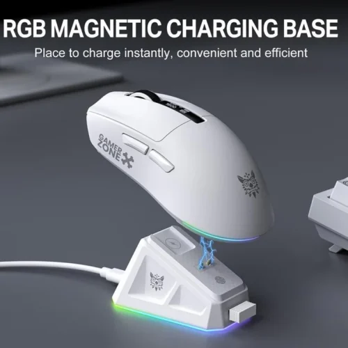 ONIKUMA DM07 Tri-Mode RGB Gaming Mouse White ماوس جيمنج
