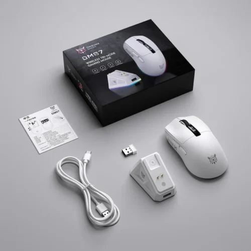 ONIKUMA DM07 Tri-Mode RGB Gaming Mouse White ماوس جيمنج