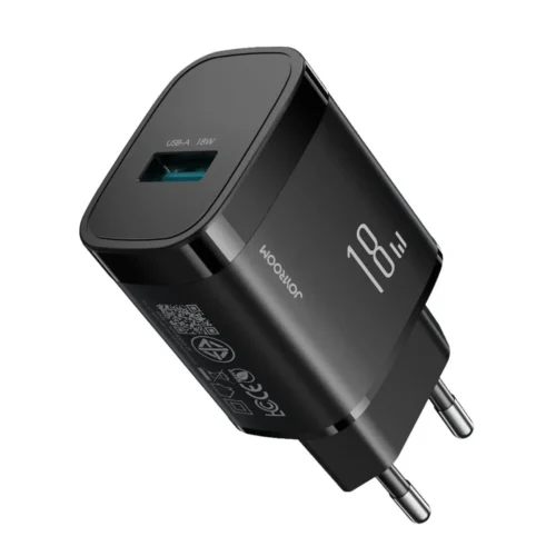 Charger JOYROOM JR-TF4 USB-A 18W + Cable Micro A9 2.4A 1 Meter شاحن موبايل ١٨ واط و كابل يو اس بي I