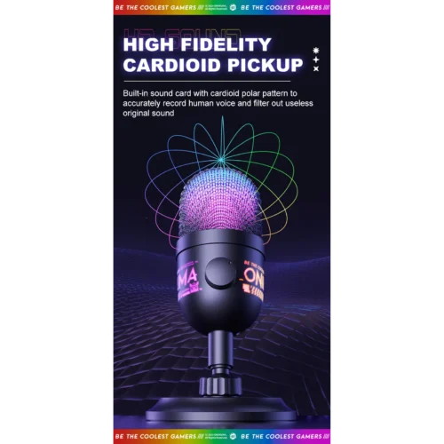 ONIKUMA M930 Studio RGB Microphone with 48KHz مايك احترافي بإضاءة RGB